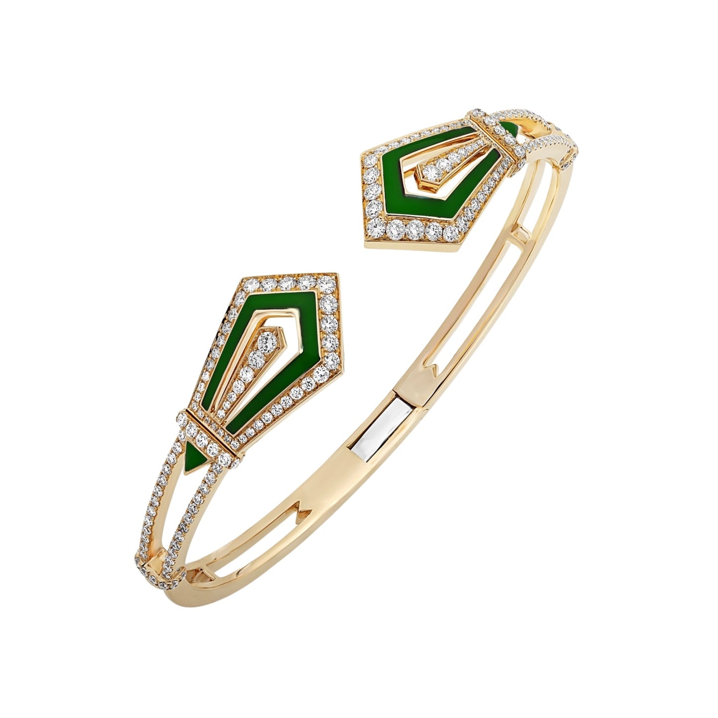 Art Deco Malachite Open Bangle