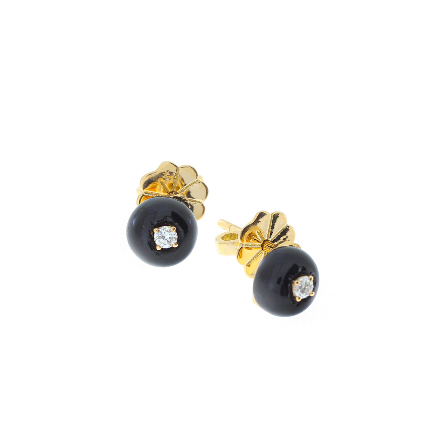 Venus 18K Earrings with Diamond & Onyx