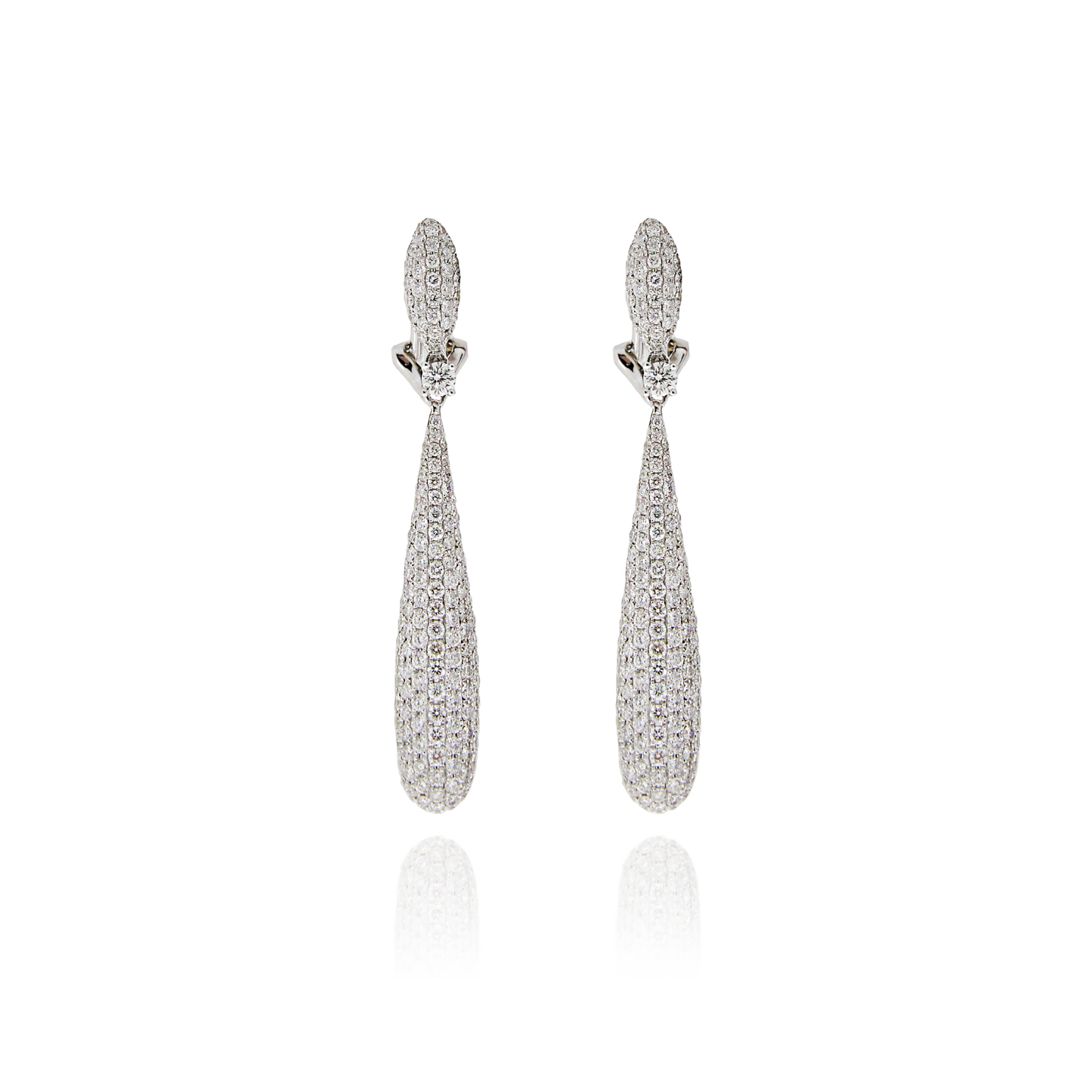 Shine Drop Earrings with Diamonds