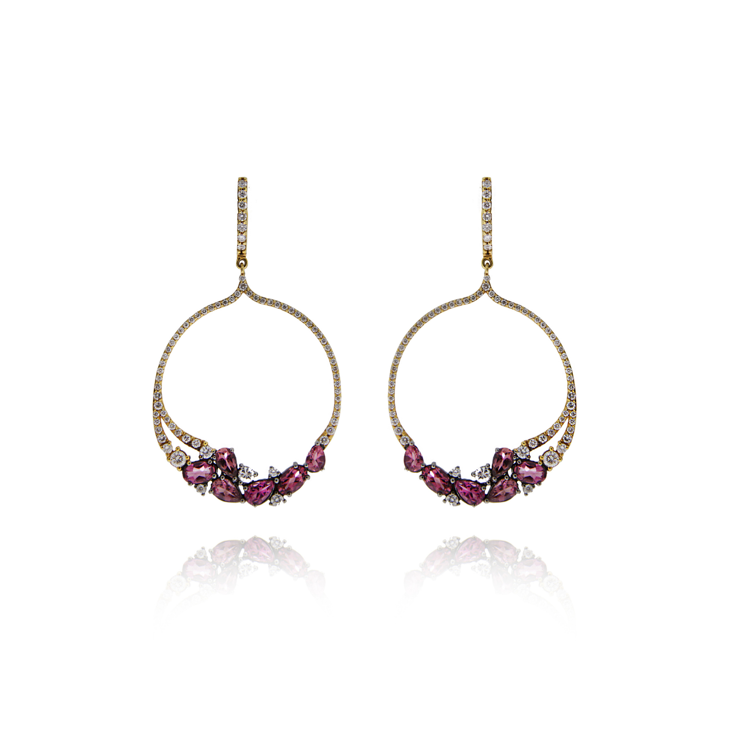 Shine Diamond & Tourmaline Earrings