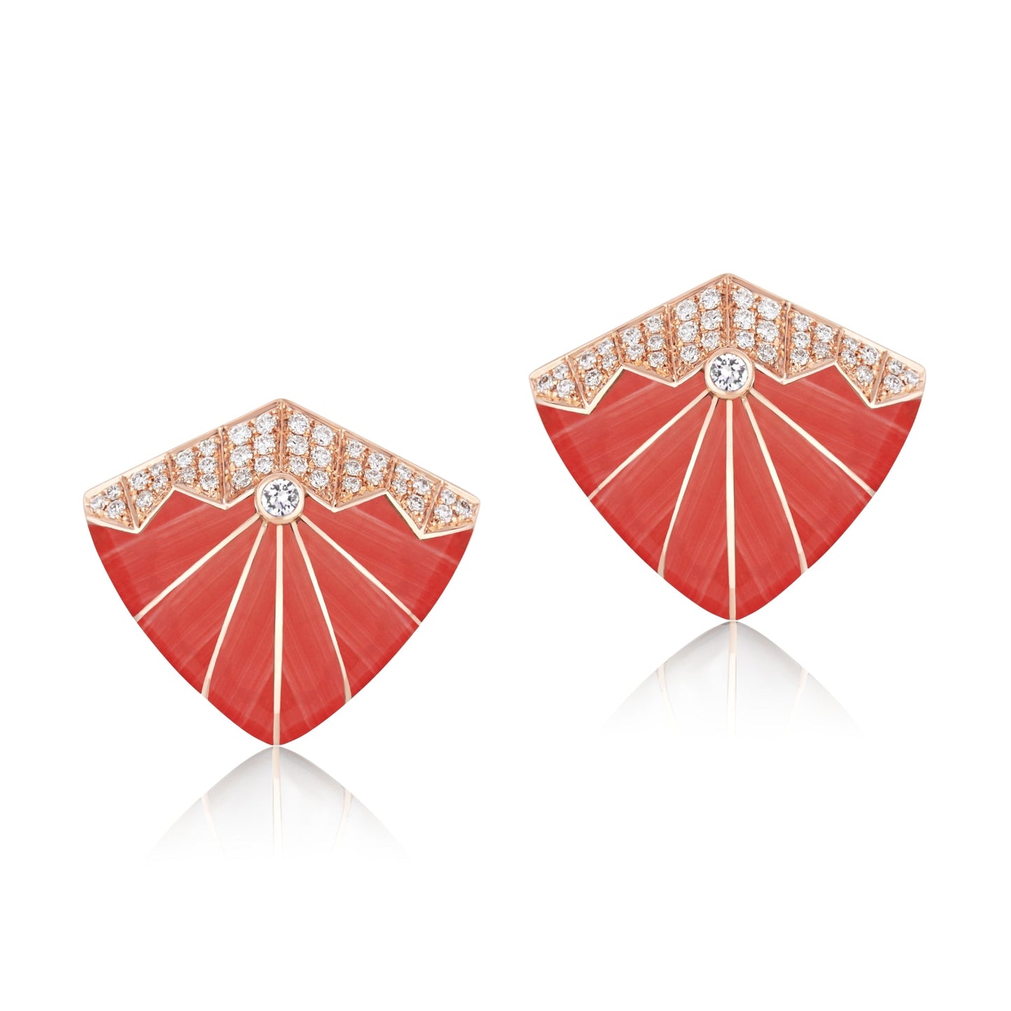 Rose Pink Coral Earrings