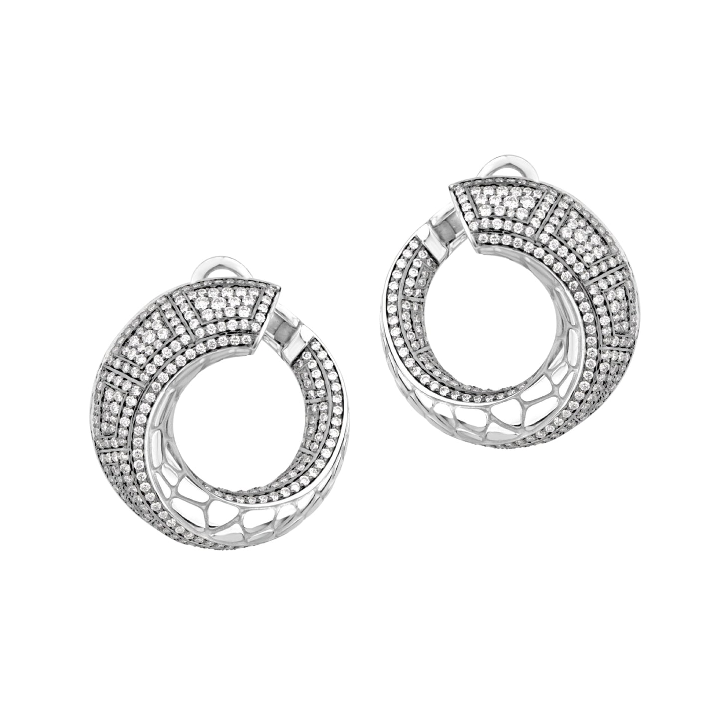 Coccopelli Diamond Earrings, White Gold
