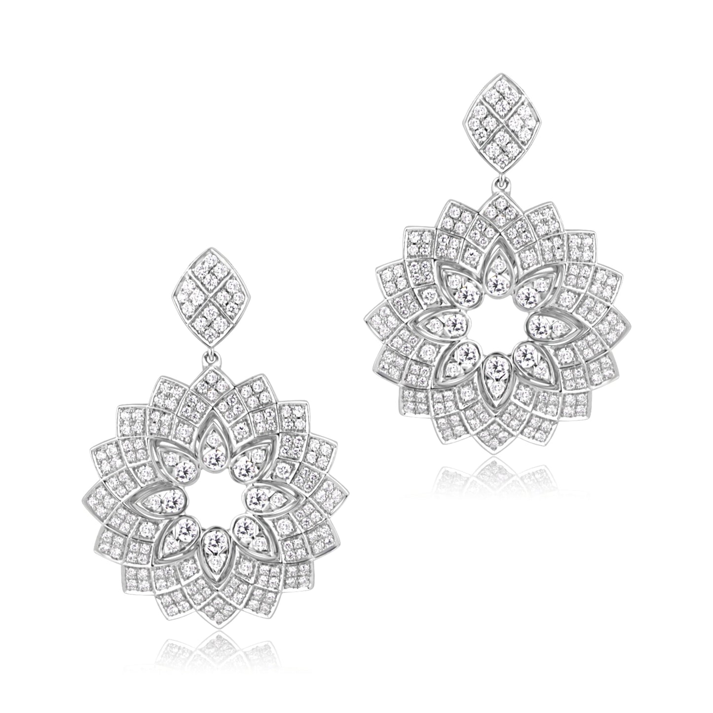 Classic Geomatrica Diamond Earrings, L Model