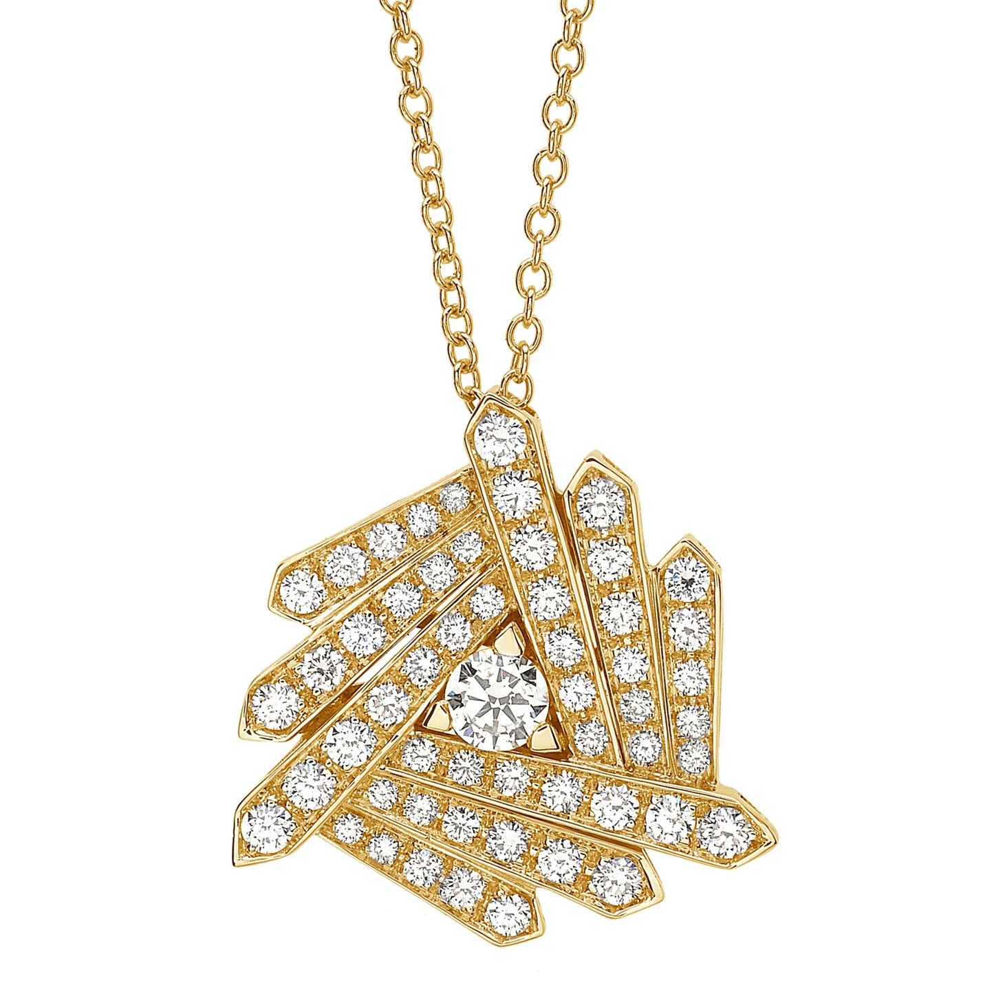 Art Deco Geometric Pendant Necklace