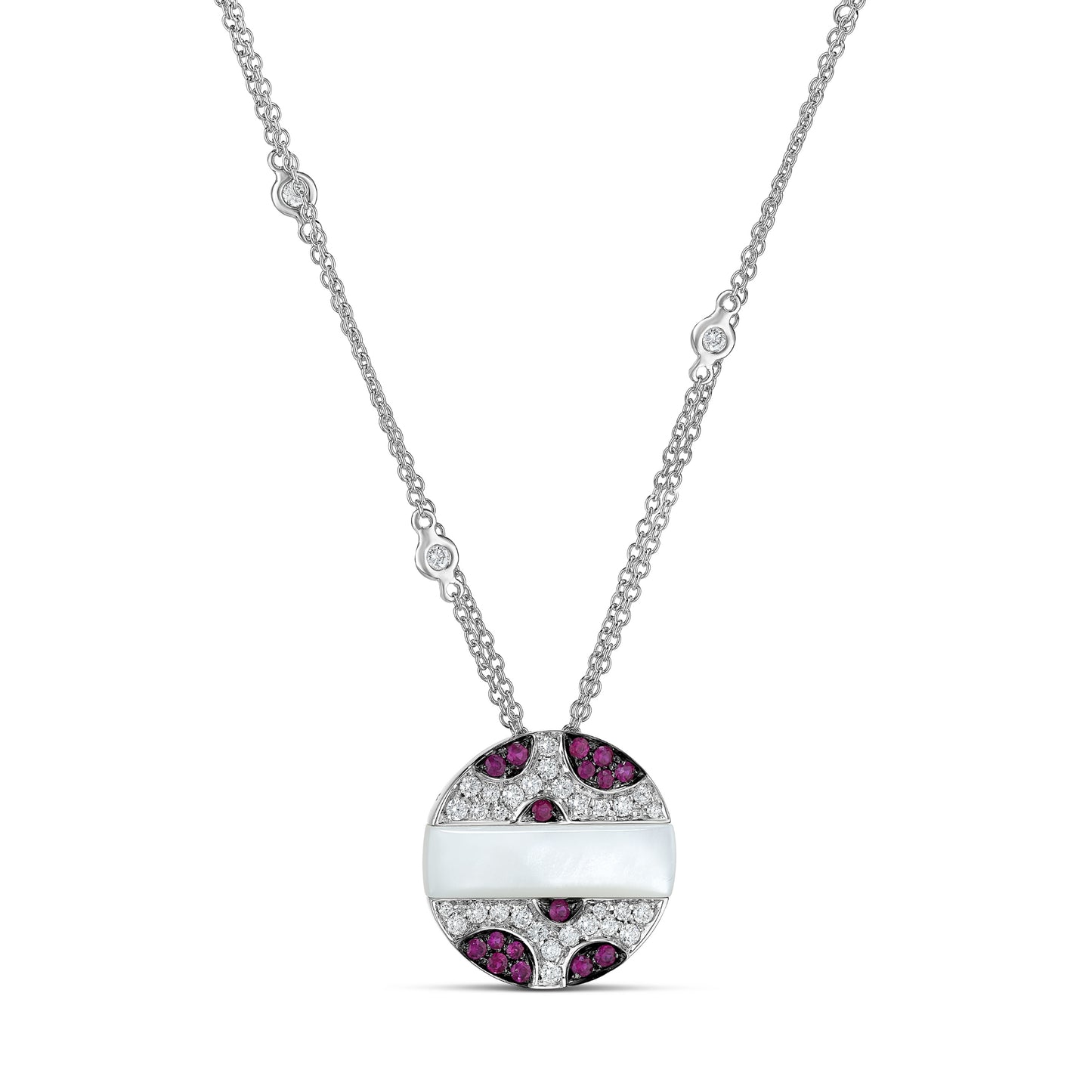 Dancing Dots Necklace - Mother of Pearl