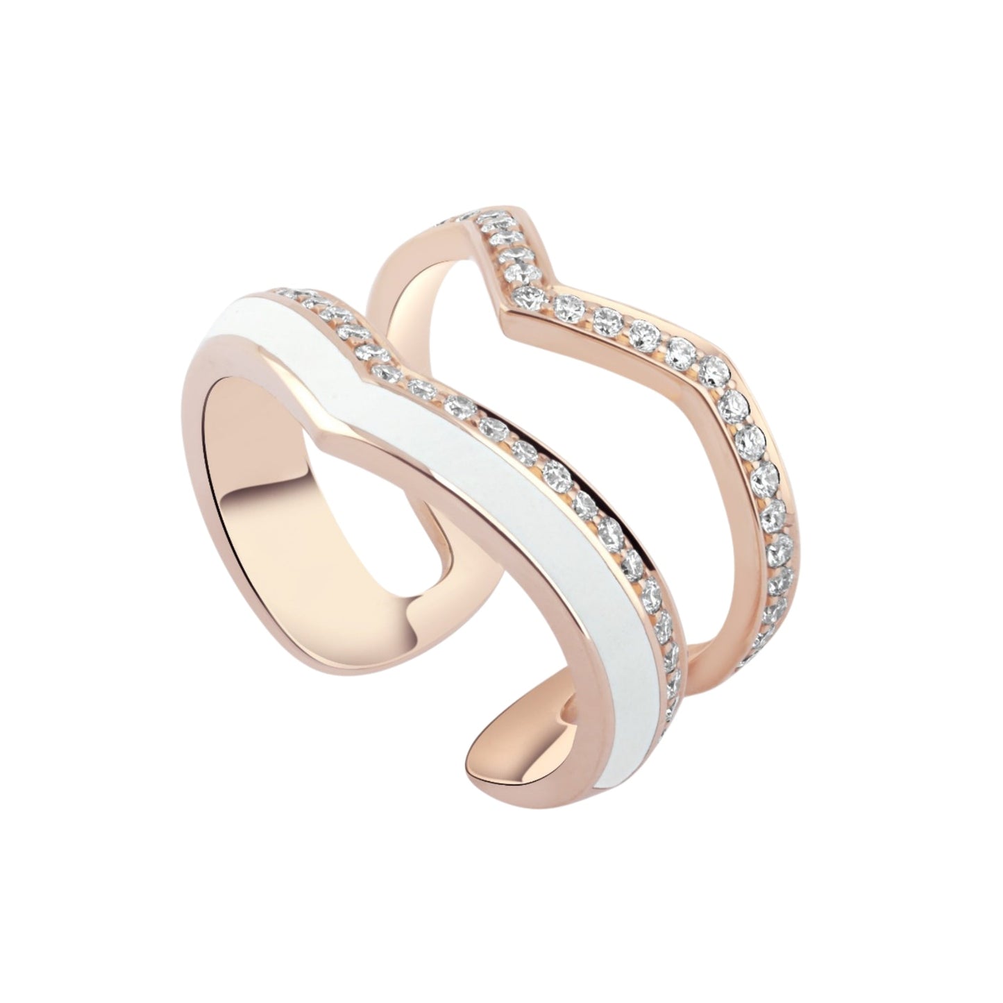 White Colored Stone Nail Ring