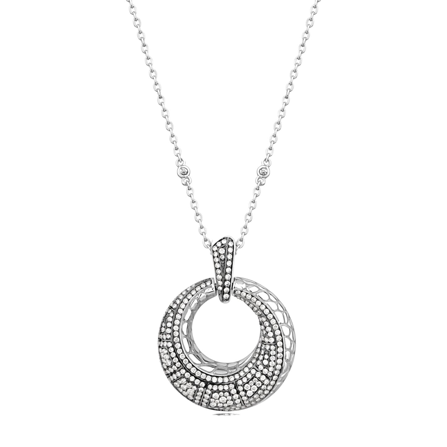 Coccopelli Diamond Pendant Small - White Gold