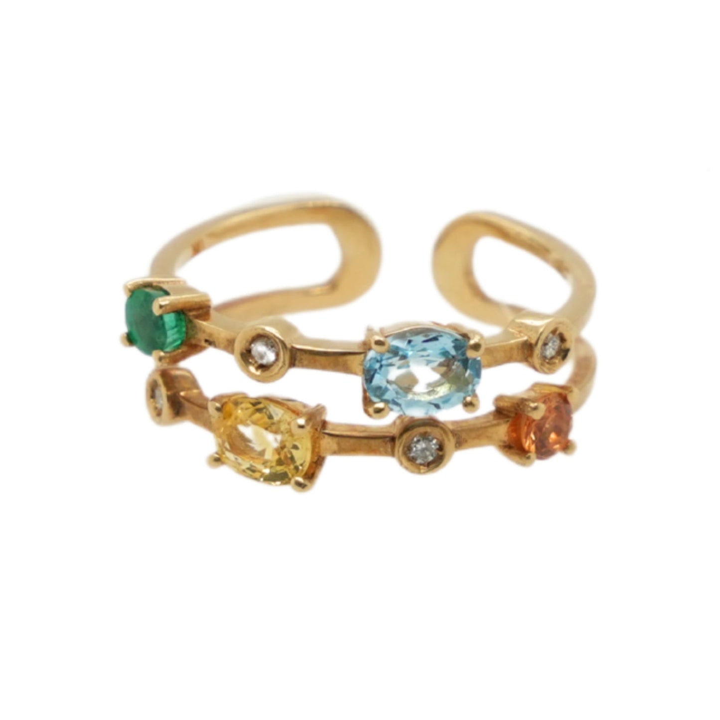 Incanto Multi Coloured Ring, Yellow Gold