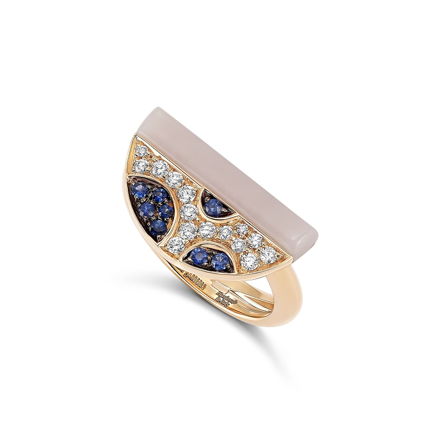 Dancing Dots Ring - Pink Opal