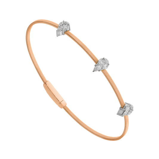 Silk Graceful Bangle with Diamonds