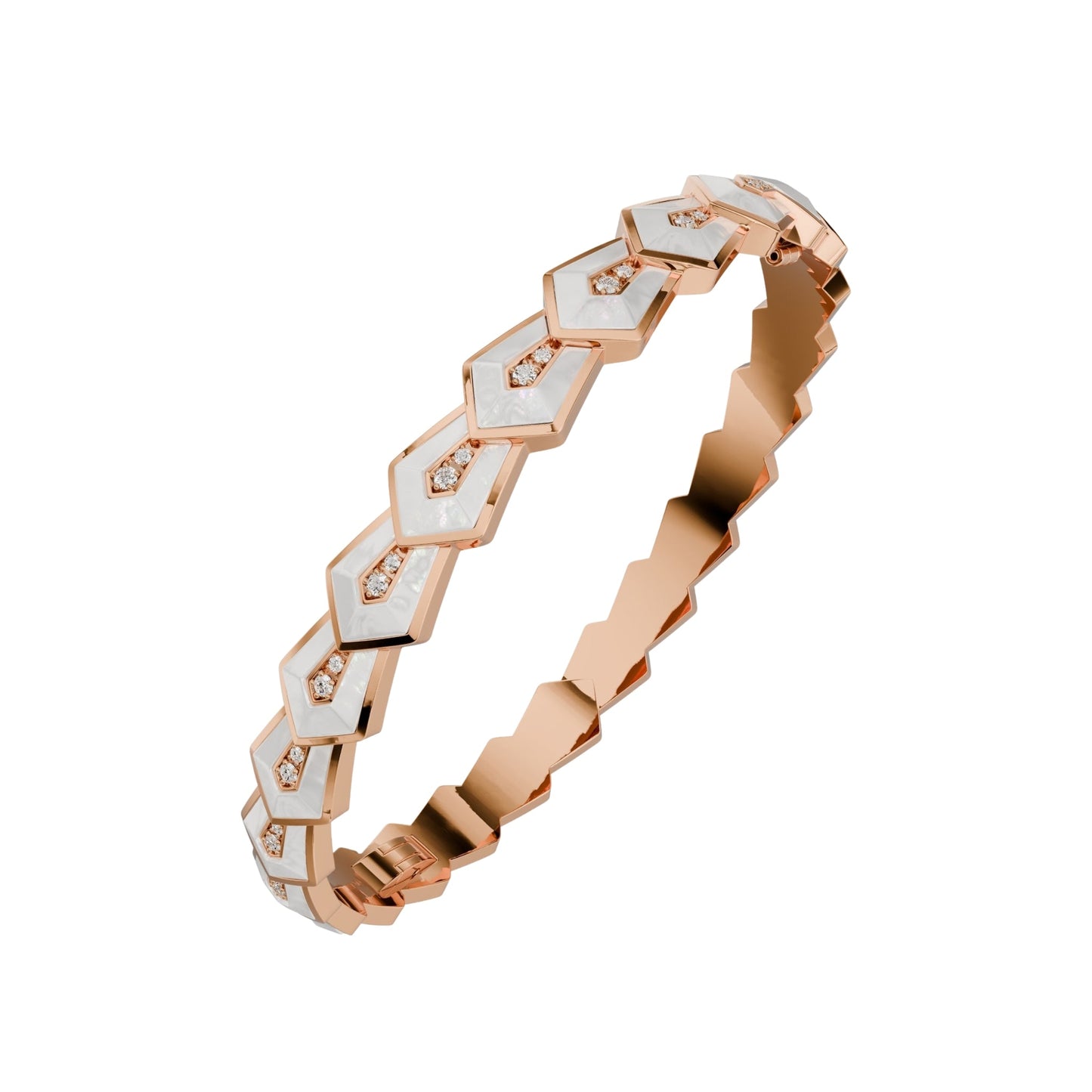 Art Deco Eternity MOP Bangle