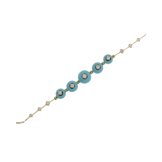 Venus Bracelet with Turquoise and Diamond