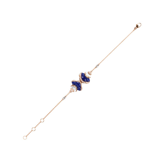 Bracelet With Diamond, MOP & Lapis