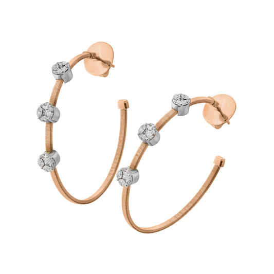 Silk 18KW Sparkling Earrings with Diamond