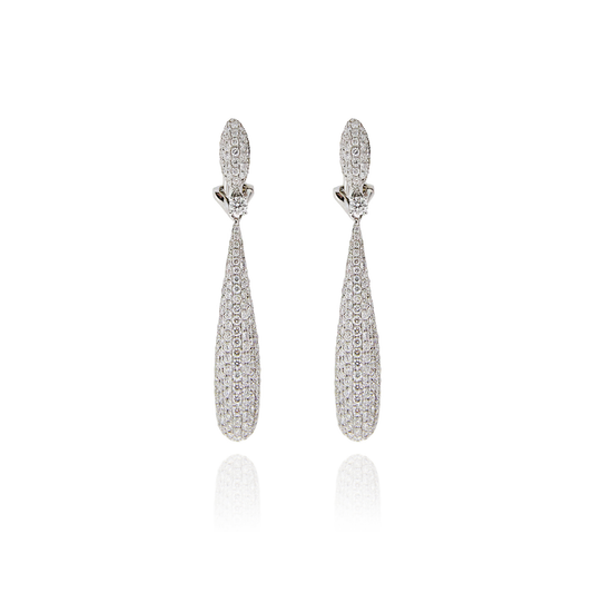 Shine Drop Earrings with Diamonds