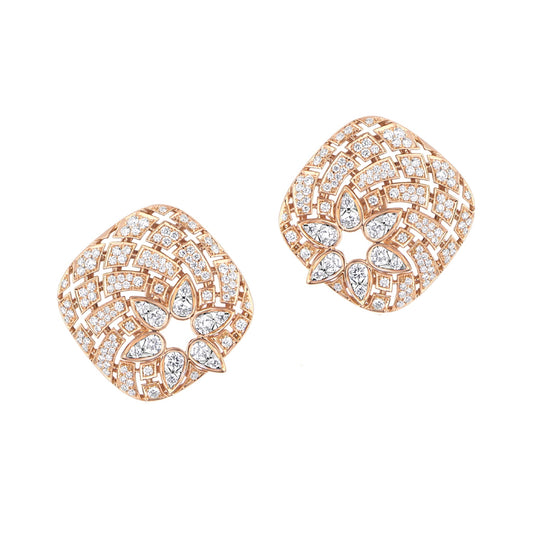 Cushion Geomatrica Diamond Earrings, S Model