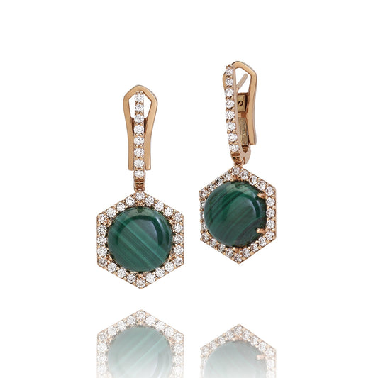 A Matter of Light Earrings - Malachite