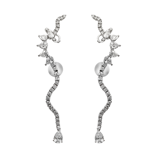 Shine Charm Earrings with Diamond