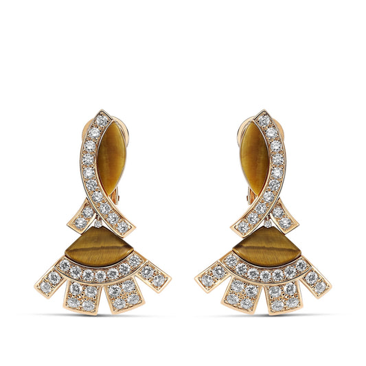 Daisy Earrings - Tiger Eye