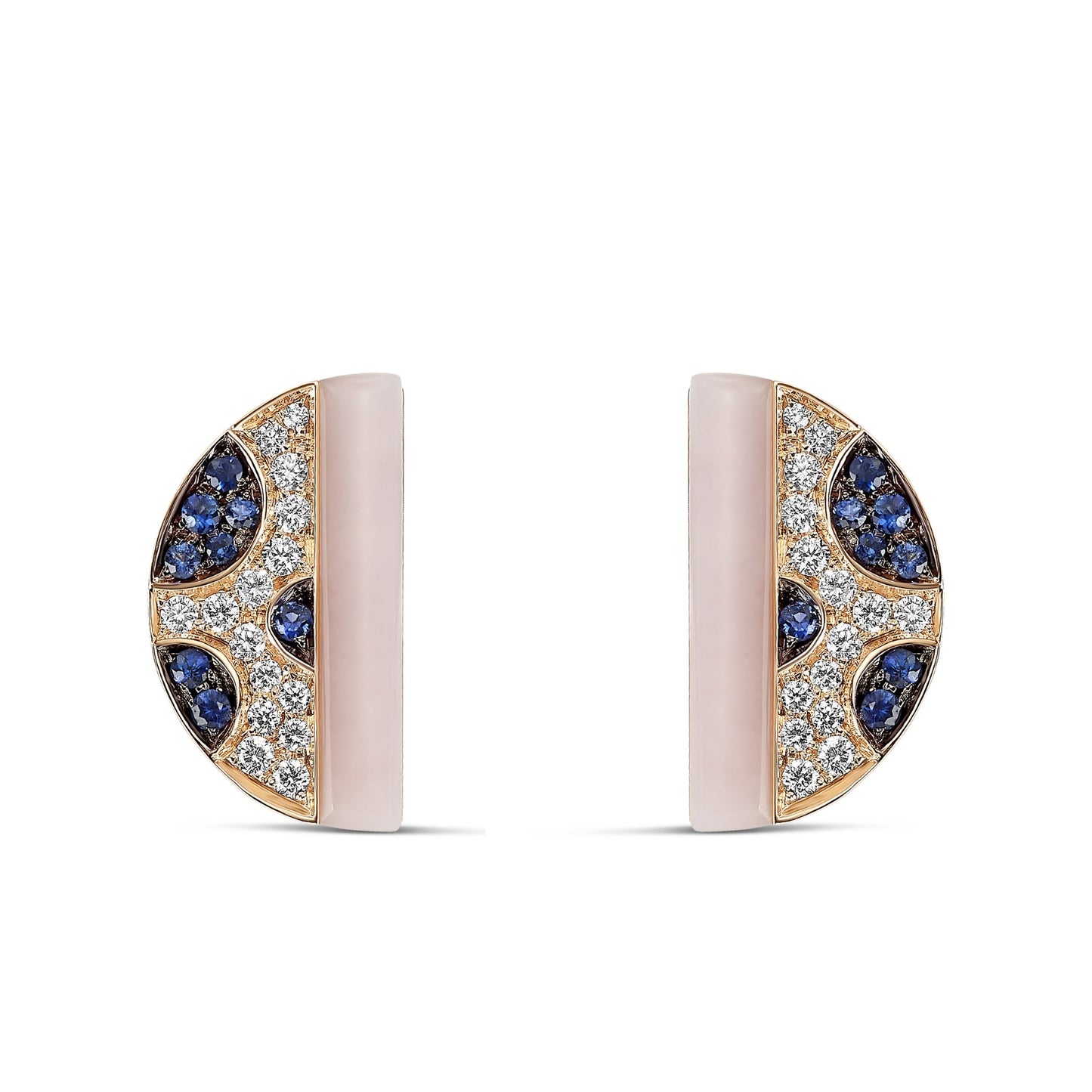 Dancing Dots Earrings - Pink Opal