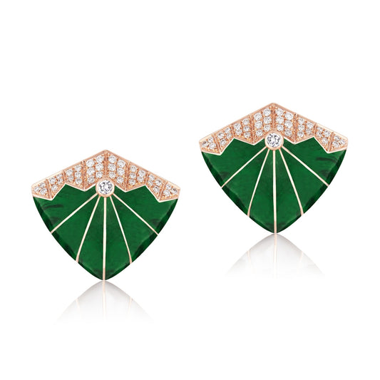 Rose Malachite Earrings