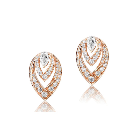 Edenia Diamonds Stud Earrings, Rose Gold