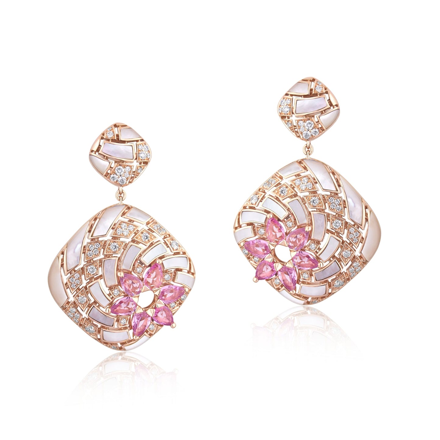 Geomatrica Cushion Dangling Earrings