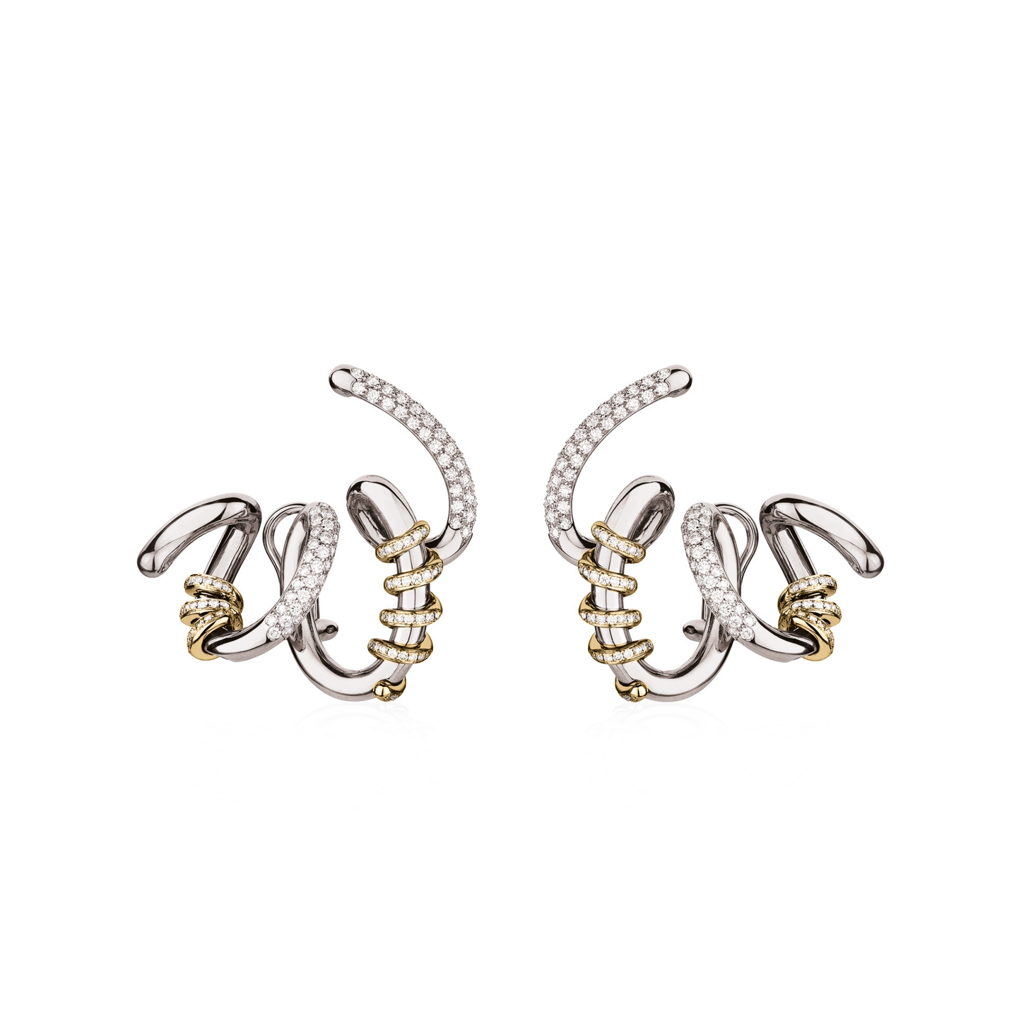 18 KT White Gold Circe Earrings