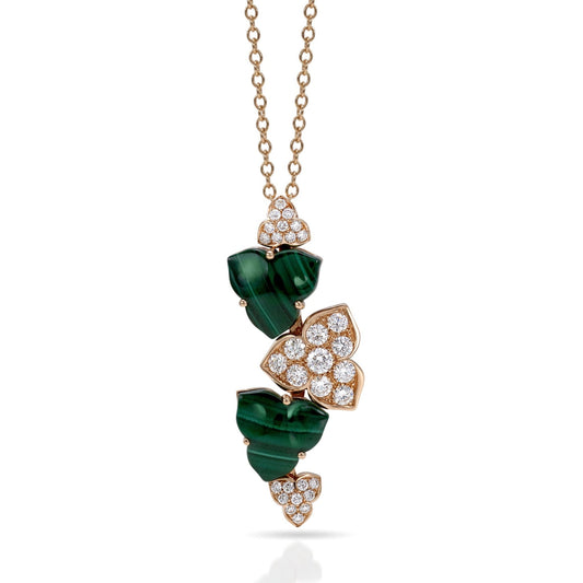 Natura Necklace- Malachite & Diamonds