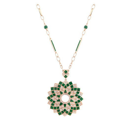 Geomatrica Necklace, Malachite