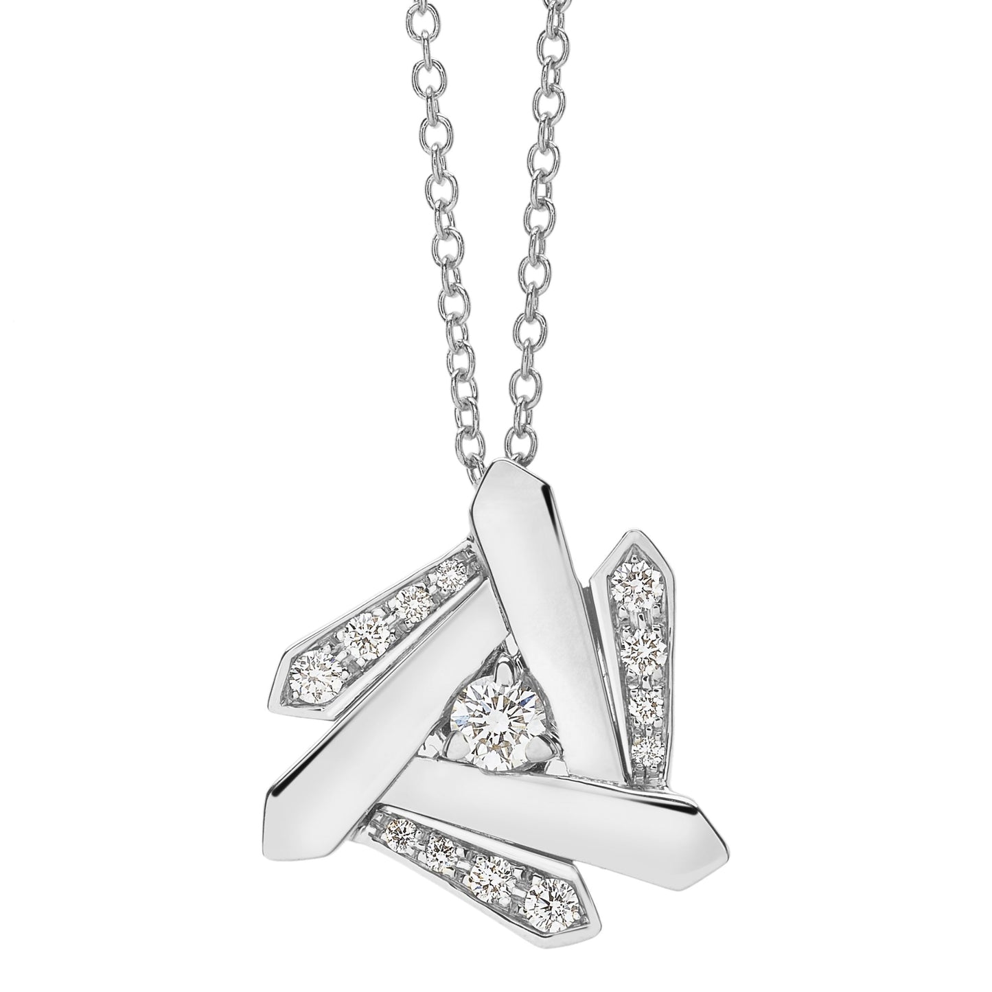 Art Deco Necklace- White Gold
