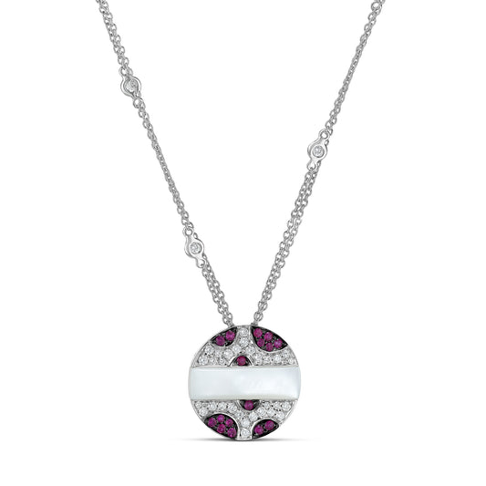 Dancing Dots Necklace - Mother of Pearl