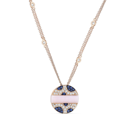 Dancing Dots Necklace - Pink Opal
