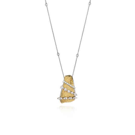 18 KT Gold Wave Necklace