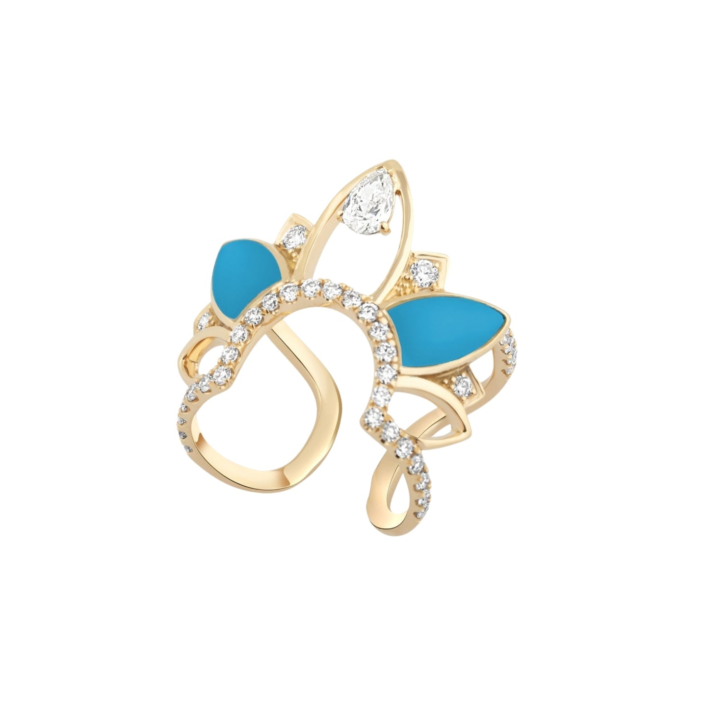 Classic Geomatrica Turquoise Nail Ring