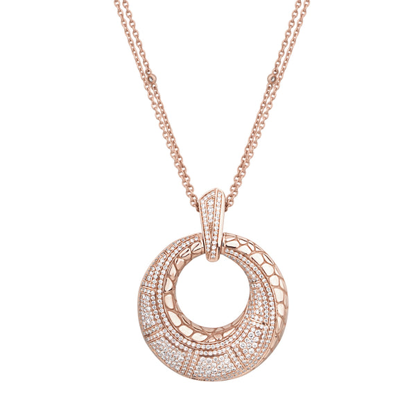 Coccopelli Diamond Pendant, Medium Rose Gold