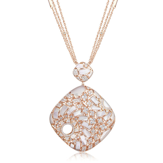 Cushion Geomatrica  MOP Pendant, Big