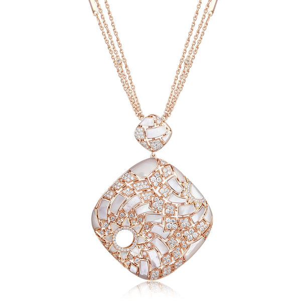 Cushion Geomatrica  MOP Pendant, Big