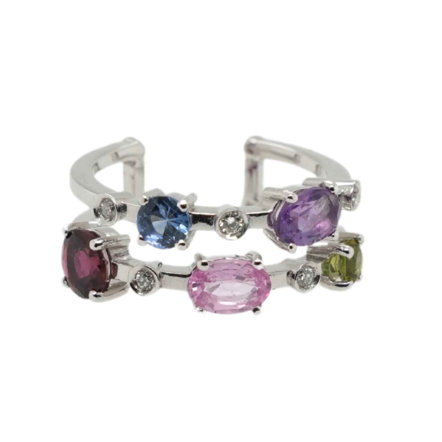 Incanto Multi Coloured Ring, White Gold