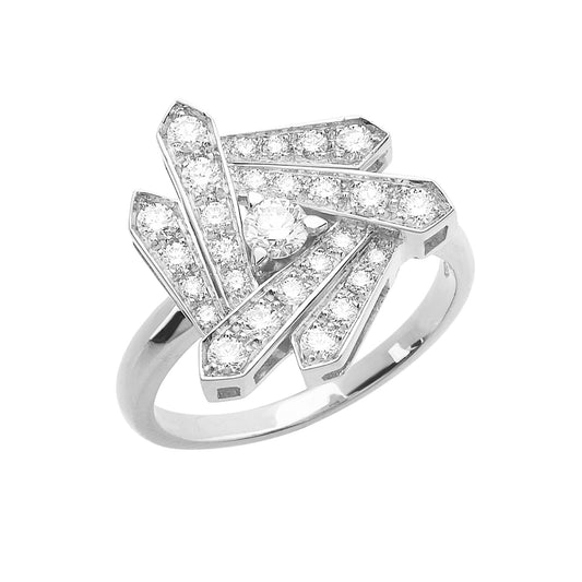 Art Deco White Gold Ring