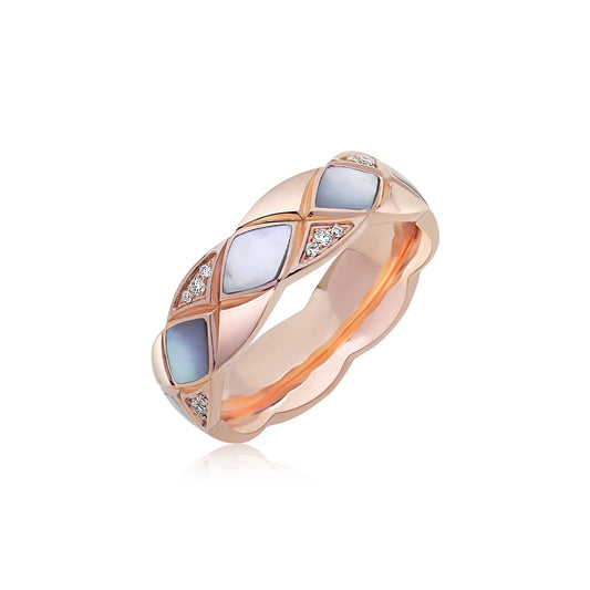 Classic Geomatrica MOP Ring