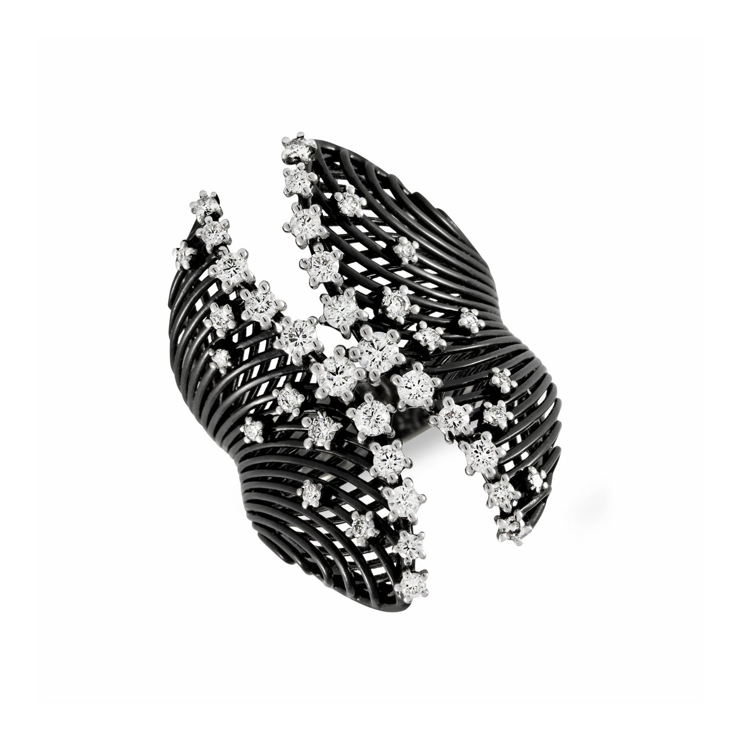 Under The Sea Open Ring, Black