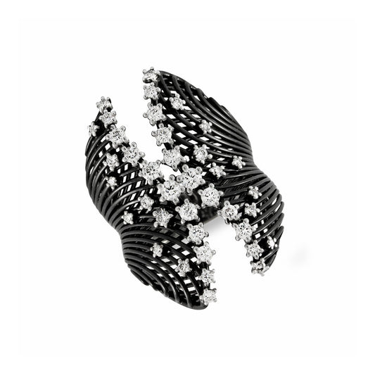 Under The Sea Open Ring, Black