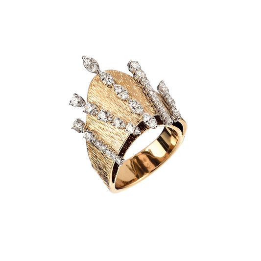 18 KT Gold Wave Graceful Ring